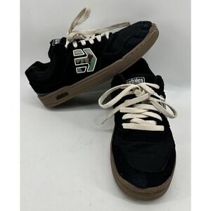 Etnies Rail Skate Low Lace Up Sneakers Camo Logo Black Men's Size 7.5